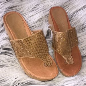 SWAROVSKI CRYSTAL PLATFORM SANDALS